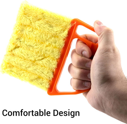 Pack of 2, Blind Cleaner 7 Finger Dusting Cleaner Tool for Window Shutters Venetian Shades Blinds Hand-Held Washable Mini Dust Cleaner Brush Air Conditioner Duster Dirt Cleaner for Housework