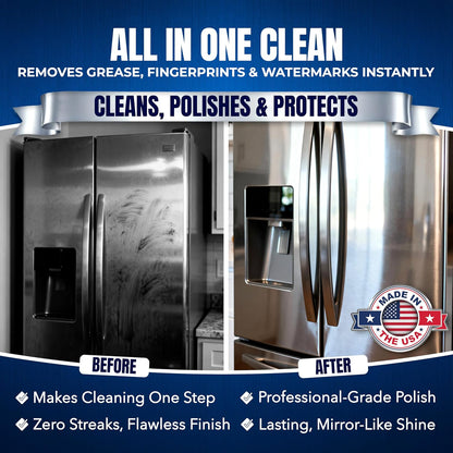 Sheila Shine 3oz Stainless Steel Cleaner and Polish - Cleans, Polishes & Protects Kitchen Appliances, Refrigerators, Sinks, Ovens & Grills - Stainless Cleaner Spray for Residue & Streak Free Shine
