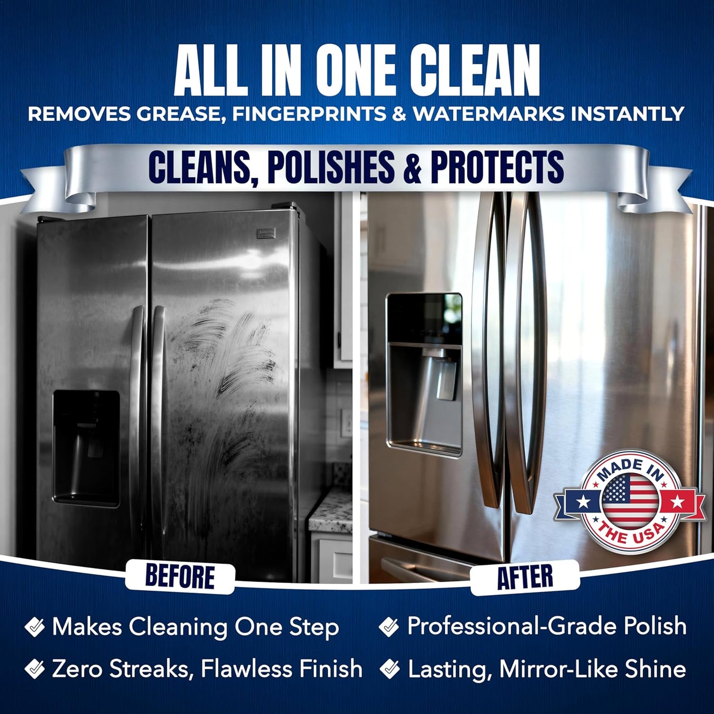 Sheila Shine 12 x 10oz Stainless Steel Cleaner and Polish With Cloth - Cleans, Polishes & Protects Kitchen Appliances, Refrigerators, Sinks, Ovens & Grills - Stainless Steel Fridge Cleaner