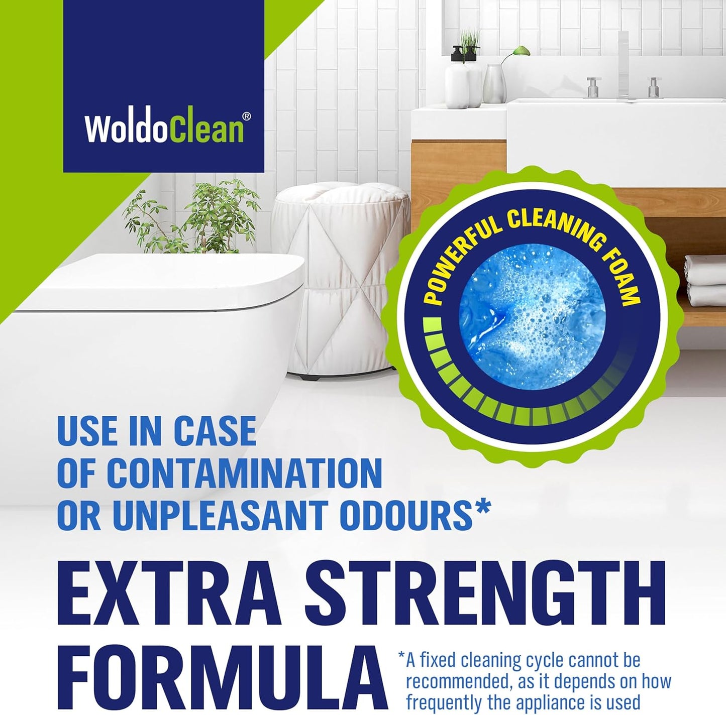 WoldoClean 3in1 Toilet Bowl Cleaner Tablets 35 Uses - Automatic Tank & Bowl Descaler, Heavy Duty Limescale & Hard Water Stain Remover, Eucalyptus Scent, No Blue Water Dye