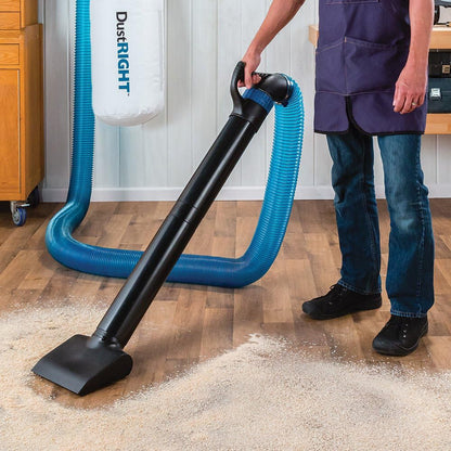 Dust Right 4'' Quick Change Floor Sweep – Dust Collector Accessories Kit Includes Quick Change Floor Sweep, Quick Change Handle, Extension Wand, & Removable Grate - Dust Collection & Air Filtration