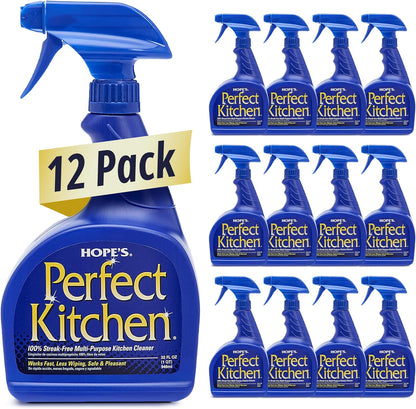 HOPE'S Perfect Kitchen Cleaner Spray - 32 Oz No-Residue All Purpose Cleaning Spray - Multisurface Degreaser for Counters, Stoves, Microwaves, and More - Pet and Home Safe - Pack of 1