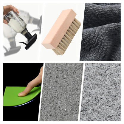 Hahafelt 7 Pcs Headstone Cleaner Kit for Grave Cleaning Gravestone Cleaner Grave Granite Includes Microfiber Cloth Spray Bottle Bristle Brush Headstone Sponge Disposable Gloves Plastic Scraper