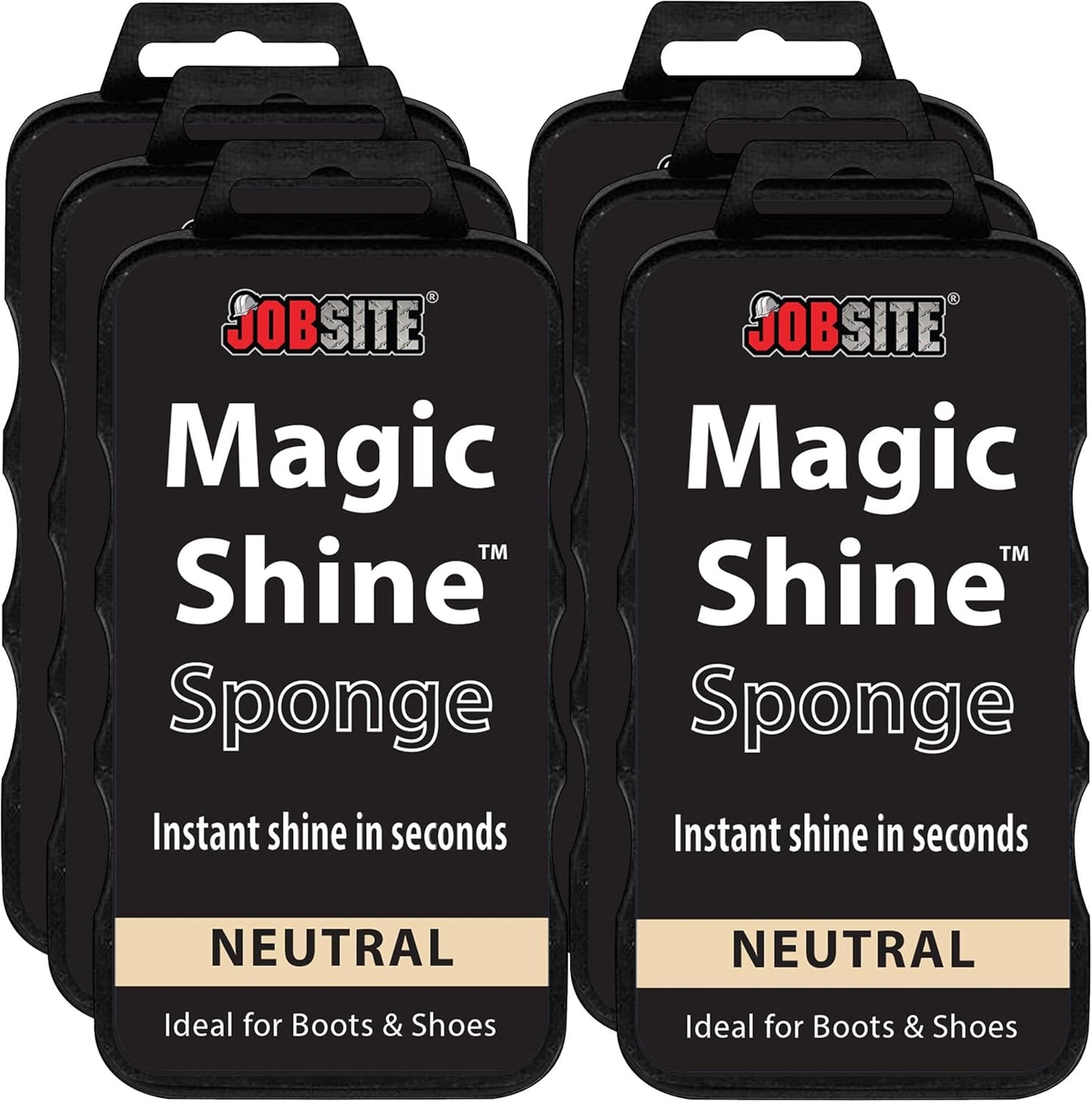 JobSite Instant Express Leather Boot & Shoe Shine Sponge - Neutral