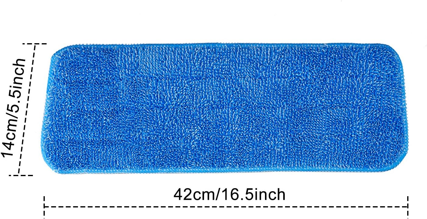 6 Pieces Microfiber Cleaning Pads Reveal Mop 16 to 18 inch Fit for Most Spray Mops and Reveal Mops Washable (16.5 x 5.5 inch)