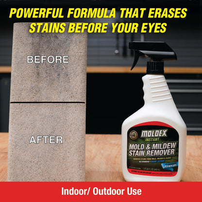 Moldex 7010 Mold & Mildew Instant Stain Remover Trigger Sprayer, 32 oz