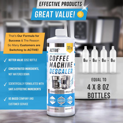 Coffee Machine Cleaner Descaler Tablets - 24 Count, Compatible With Nespresso, Keurig, Ninja, Delonghi, Miele, Coffee Maker Pot Descaling & Cleaning Tabs, Descale Drip Coffe And Espresso Machines