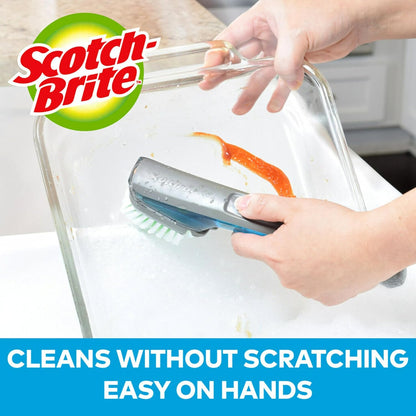 Scotch-Brite Odor Resist Soap Control Dishwand Brush, 1 Cleaning Dish Wand Brush, Precise Soap Control, Leak-Free Guarantee, Safe on Dishes, Nonstick Cookware, Tubs