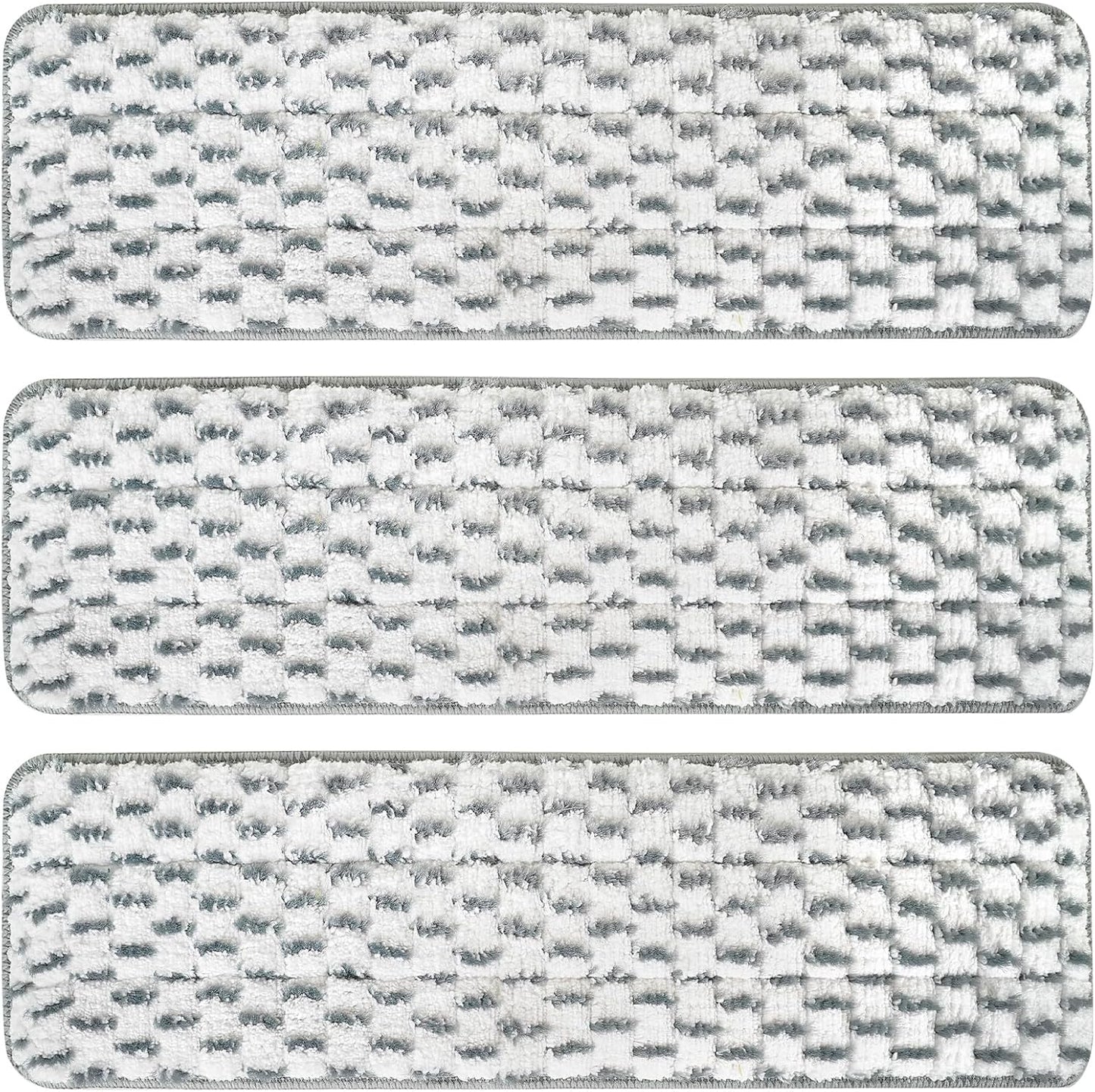 3 Pack Microfiber Reusable Mop Pads, Wet/Dry Floor Cleaning Refill Mop Pads, Spray Mop Hard Wood Floor Mop Pads Refills, Machine Washable Power Mop Pads Replacement