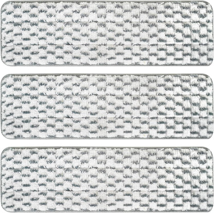 3 Pack Microfiber Reusable Mop Pads, Wet/Dry Floor Cleaning Refill Mop Pads, Spray Mop Hard Wood Floor Mop Pads Refills, Machine Washable Power Mop Pads Replacement