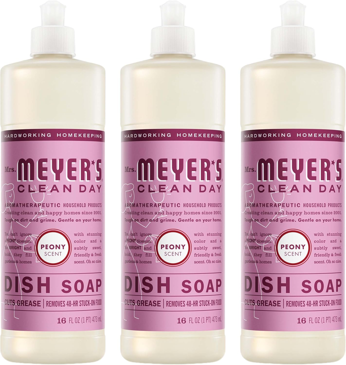 MRS. MEYER'S CLEAN DAY Liquid Dish Soap, Lemon Verbena, 16 fl. Oz