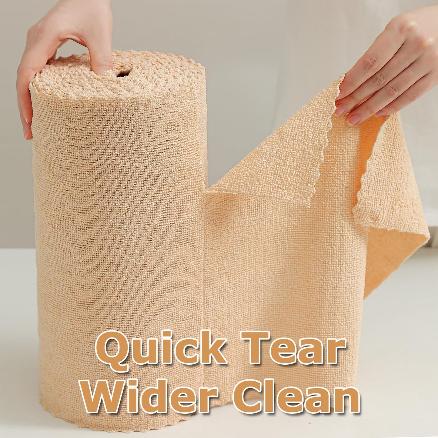 80 Pack Microfiber Cleaning Cloth Roll Reusable Paper Towels 12"x12" Tear Away Cloth, Microfiber Towels for Cars, Wash Cloths, Lint Free Dark Grey Rags for House, Kitchen,Window,Cleaning Supplies