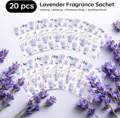 MYARO 12 Pack Fresh Linen Scented Sachets for Drawer, Closet & Car Air Freshener Bags | Odor Eliminator & Fabric Refresher | Crisp, Clean Home Fragrance Gift Set