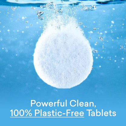 BLUELAND Toilet Bowl Cleaner Tablets, 2-Pack, 28 Count, Lemon Cedar, Plastic-Free, No Harsh Chemicals, Plant-Based