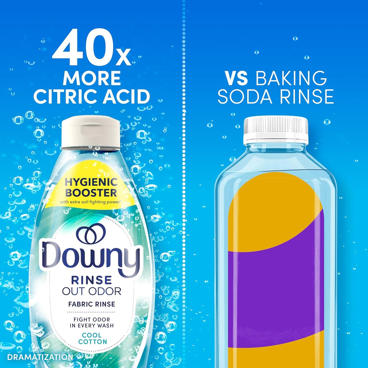 Downy Rinse Laundry Odor Remover, Cool Cotton Scent, 48 fl oz, Fabric Softener And Laundry Odor Removal Rinse, Fights Odors At The Source, HE Compatible