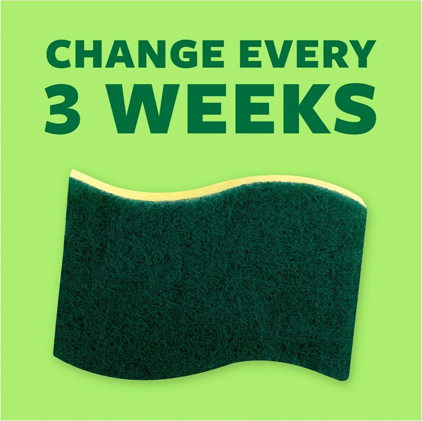 Scotch-Brite Heavy Duty Scrub Sponge, 9 Kitchen Sponges Designed for Tough Messes in the Kitchen that Last 3X Longer*, Best for Cast Iron Skillets and Outdoor Grills, Flexible, Durable, and Strong