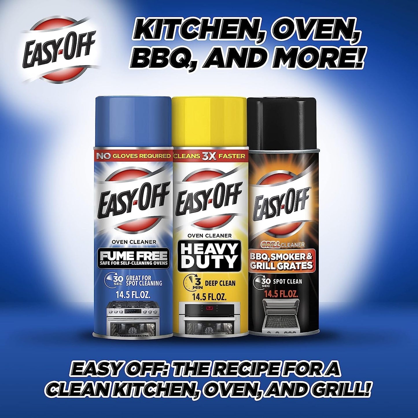 Easy-Off Fume Free Oven Cleaner Foam, Removes Grease & Burned-On Food, For Ovens, Air Fryers & More 14.5oz
