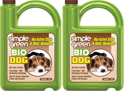Simple Green Bio Active Stain & Odor Remover for Pet & Carpet- Pet & People Safe (1 Gal), Milky White, 128 Fl Oz (Pack of 1)