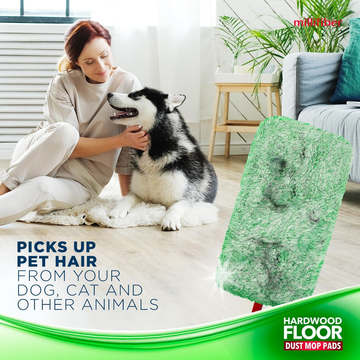 Millifiber Microfiber Mop Refills 15x8 Inches, 3-Pack (Mop is Not Included)