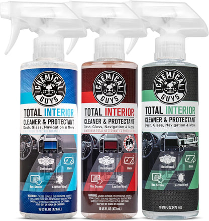 Chemical Guys Total Interior Cleaner & Protectant - Black Cherry, Car Cleaning Spray, Cleans and Protects Leather, Vinyl, Plastic, Rubber, and Glass, Safe for Trucks, SUVs, Jeeps, RVs & More - 16 oz