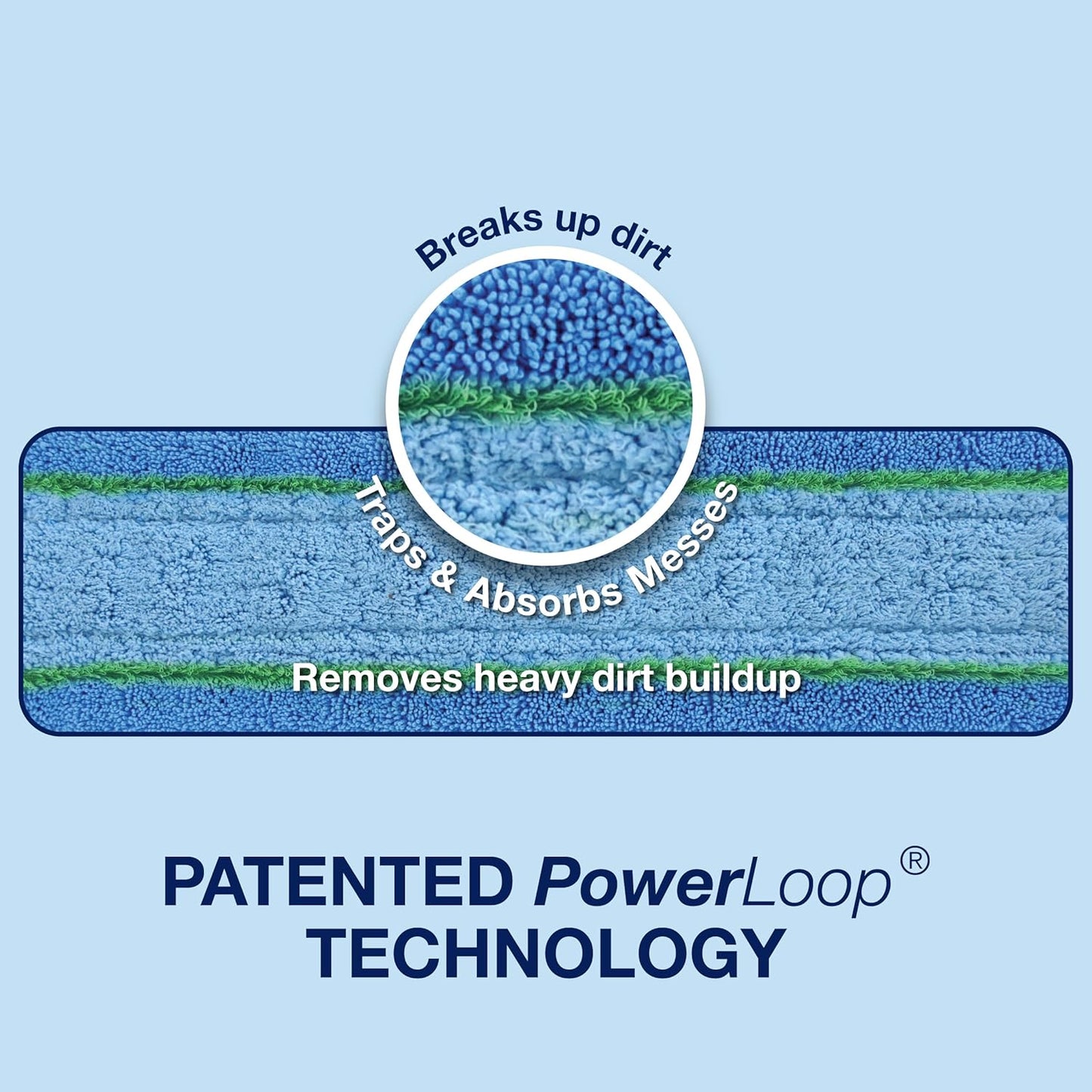 Bona Mop Microfiber Deep Cleaning Pad for Hardwood & Hard Surface Floors - 1-Pack - For Use With Bona Mops - Dual Zone Cleaning