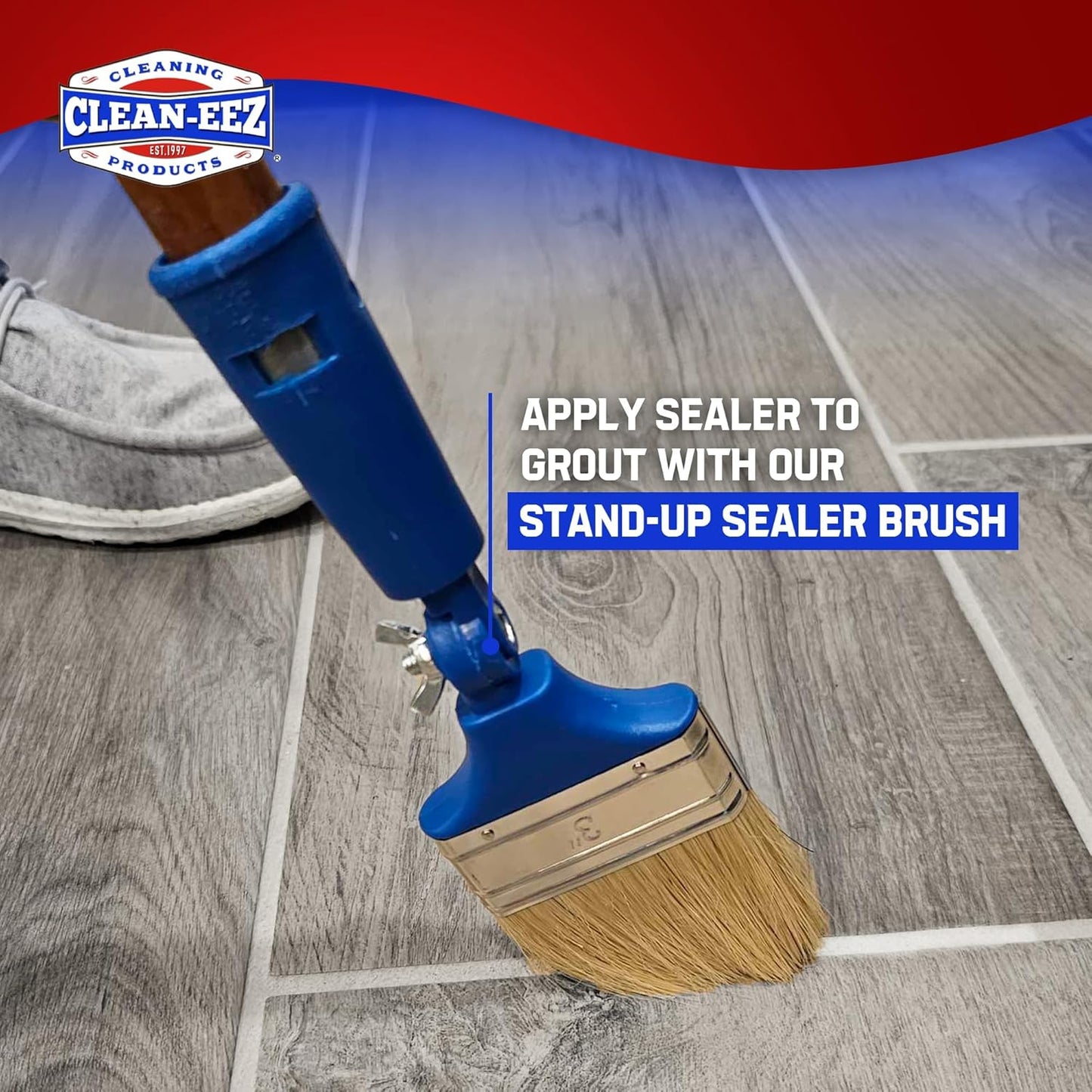Clean-EEZ Grout Sealer - Protect Your Floors and Showers from Stains - Natural Stone Safe - Water and Oil Shield - Large 32 oz Bottle