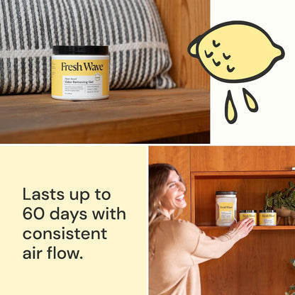 Fresh Wave Odor Removing Gel, 7 oz., Pack of 3 - Odor Absorbers for Home, Safer Odor Relief, Natural Plant-Based Odor Eliminator, Every 7 oz. lasts 15-30 Days, For Cooking, Trash & Pets