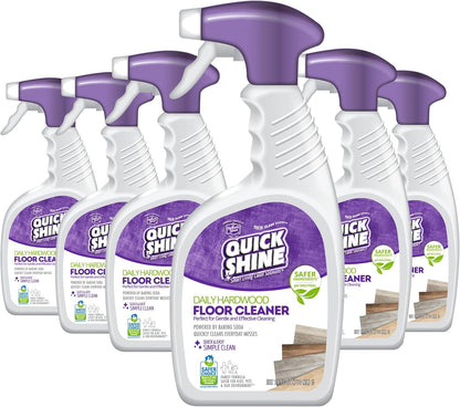Quick Shine Hardwood Floor Cleaner 64oz | Use in Spray & Vac Mops | Removes Dirt & Scuff Marks | Ready-to-Use, Streak Free, No Rinse | Safer Choice Cleaner |Perfect for Gentle and Effective Cleaning