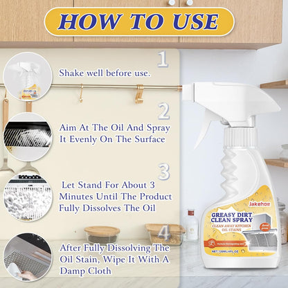 Kitchen Heavy Duty Cleaner Spray,All-Purpose Oil Stain Cleaner,Kitchen Oil Remover Degreaser Spray,All-Purpose Cleaner and Degreaser,Grease Bathroom