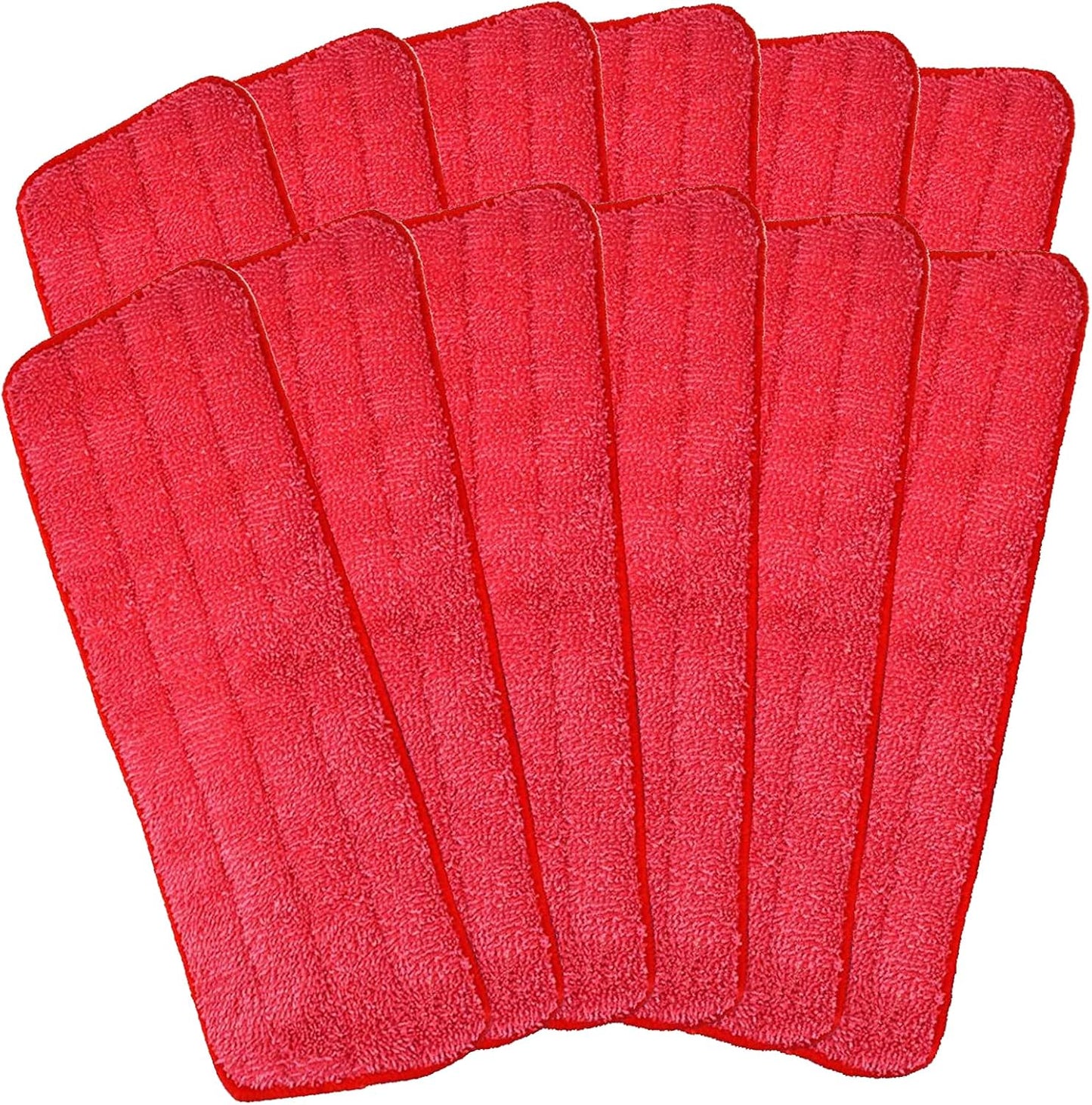 Microfiber Mop Pads, 18.5 x 6.3 Inch Reusable and Washable Spray Mop Pads, Wet and Dry Household Mop Pad Replacement, Set of 12(Blue)