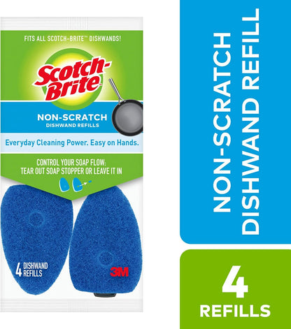 Scotch-Brite Non-Scratch Dishwand Refills, 4 Refills