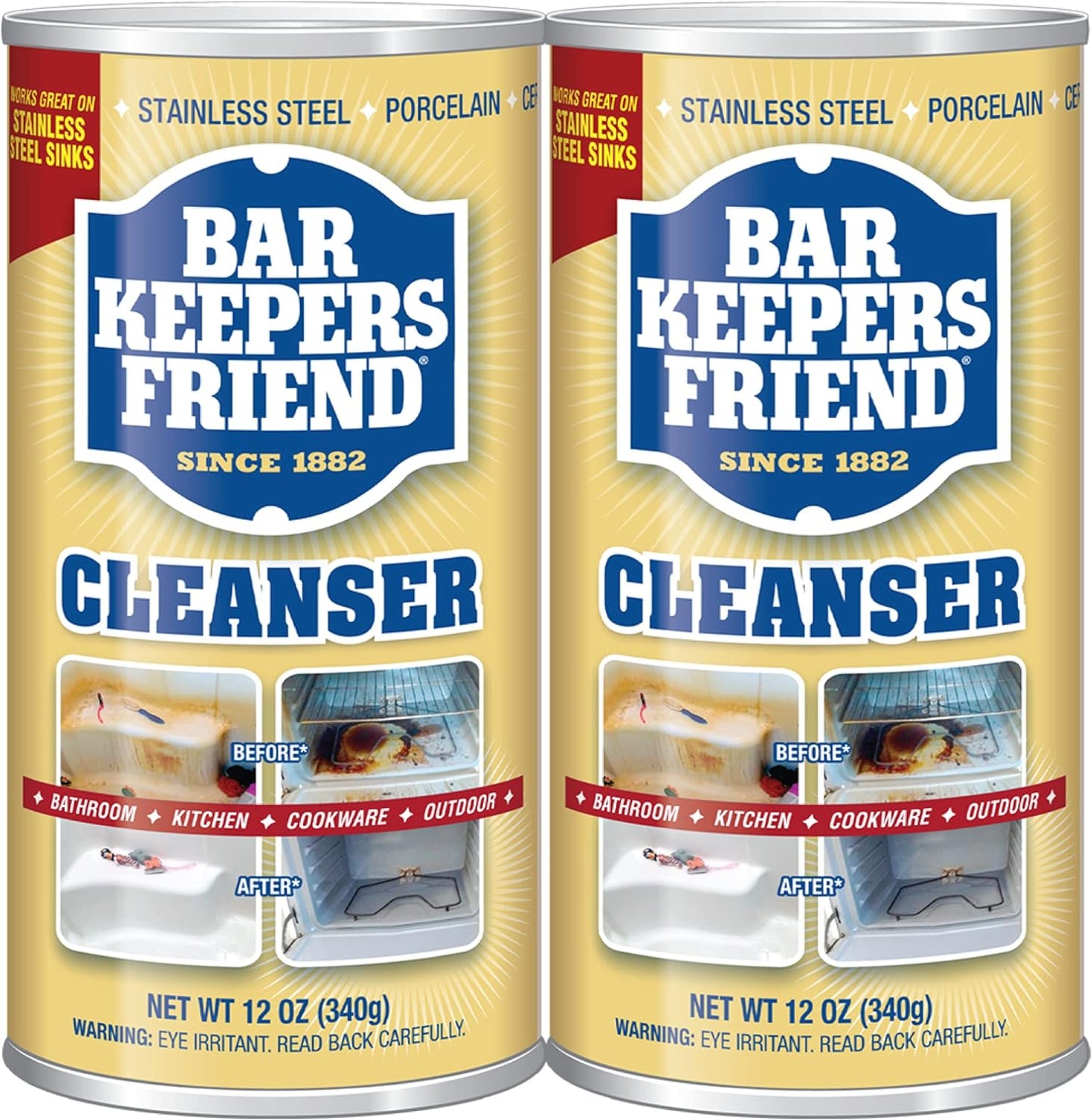 BAR KEEPERS FRIEND Powdered Cleanser 12-Ounces (1-Pack)']