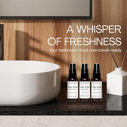 Muse Apothecary Flush Ritual - Aromatic & Refreshing Toilet Spray, Use Before You Go, 4 oz, Infused with Natural Essential Oils - Coconut + Sandalwood