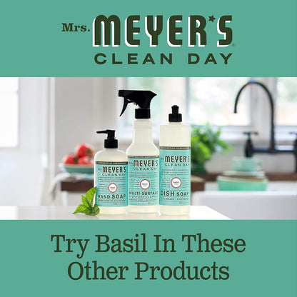 MRS. MEYER'S CLEAN DAY Multi-Surface Everyday Cleaner, Basil Scent, 16 Fl Oz Bottle - 3 Pack