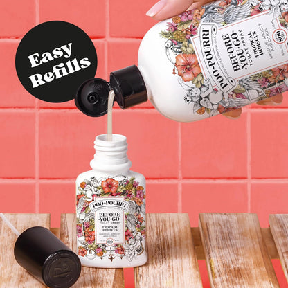 Poo-Pourri Before-You-Go Pocket Toilet Spray, Travel Essentials, Tropical Hibiscus, 1 Fl Oz, Up to 50 Uses, On-The-Go Bathroom Odor Deodorizer with Essential Oils, TSA Approved Size, Hibiscus, Apricot