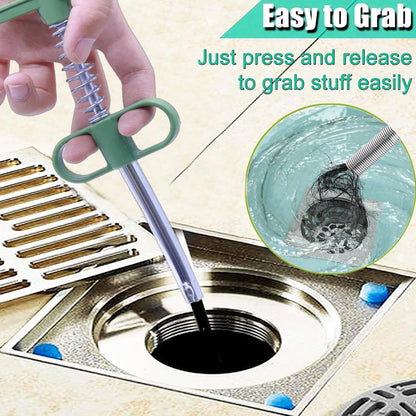 76 inch Drain Snake,Drain Clog Remover - Flexible Grabber Claw Pick Up Reacher Tool for Home Sink, Bathroom Tub,Drain, Toilet, Tight Spaces