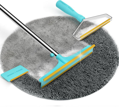 Uproot Cleaner Pro Pet Hair Remover Bundle - Including Xtra Carpet Rake for Pet Hair Removal Tool - Scrape Easy the Cat & Dog Fur from Your Carpet, Rugs, Cat Bed, Car Trunk & More