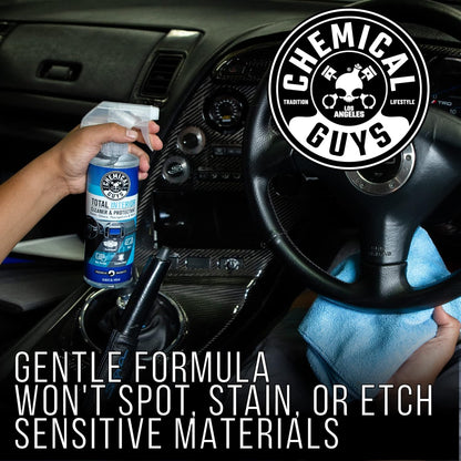 Chemical Guys SPI22016 Total Interior Cleaner and Protectant, 16 fl oz, with Acc_S90 Boar's Hair Detailing Brush, Safe for Cars, Trucks, SUVs, Jeeps, Motorcycles, RVs & More