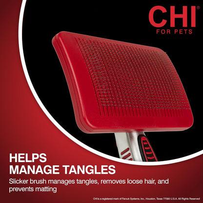 CHI for Dogs Rubber Fur Accumulator Brush, Dog Grooming Tool for Removing Loose Hair and Lint from Coats Furniture Clothing and Car Seats, Flexible Rubber Bristles, Easy Clean Grooming Brush