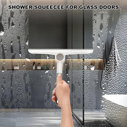 Window Squeegee for Glass Doors，All-Purpose 9.7” Window Cleaning Squeegee, Handheld for Windows, Car Windshields & More，Grey (9.7" Window Squeegee)