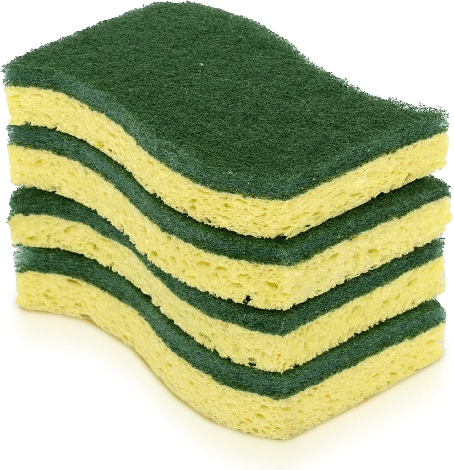 Pine-Sol Heavy Duty Scrub Sponges - Double Sided Dish Scrubber with Scouring Pad - Kitchen Essentials for Dishwashing and Cleaning Supplies, 6 Pack