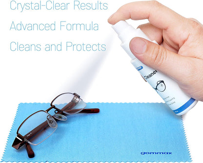 Lens Cleaner Kit with Glasses Cleaning Cloth, Eyeglass Cleaner Spray, Glasses Cleaner Kit, Safe for Coated Lenses, Sunglasses Cleaning Solution 1.7 fl oz