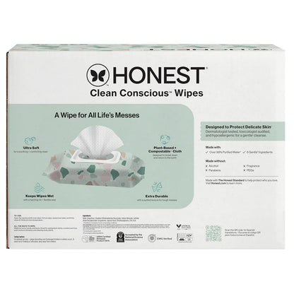 The Honest Company Hypoallergenic Multi-Use Baby Wipes for Sensitive Baby Skin, Rose Blossom, 60 Count