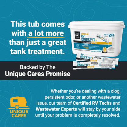 Unique RV Digest-It Plus RV Tank Treatment Pods – 16 Treatments, Breaks Down Waste & Toilet Paper + Eliminates Odors at Source, RV Black Tank Treatment