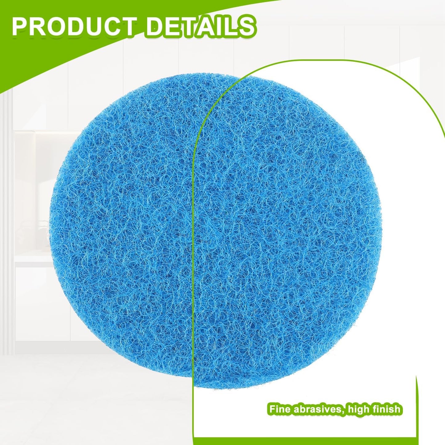 16pcs Kitchen Pads Power Scrubber Pads Set Electric Scrubber Replacement Scouring Pads fit for Dremel Versa Scouring Pads,Green
