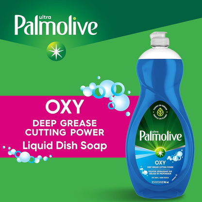 Palmolive Ultra Dishwashing Liquid Dish Soap, Oxy Power Degreaser - 32.5 Fl Oz (Pack of 4)