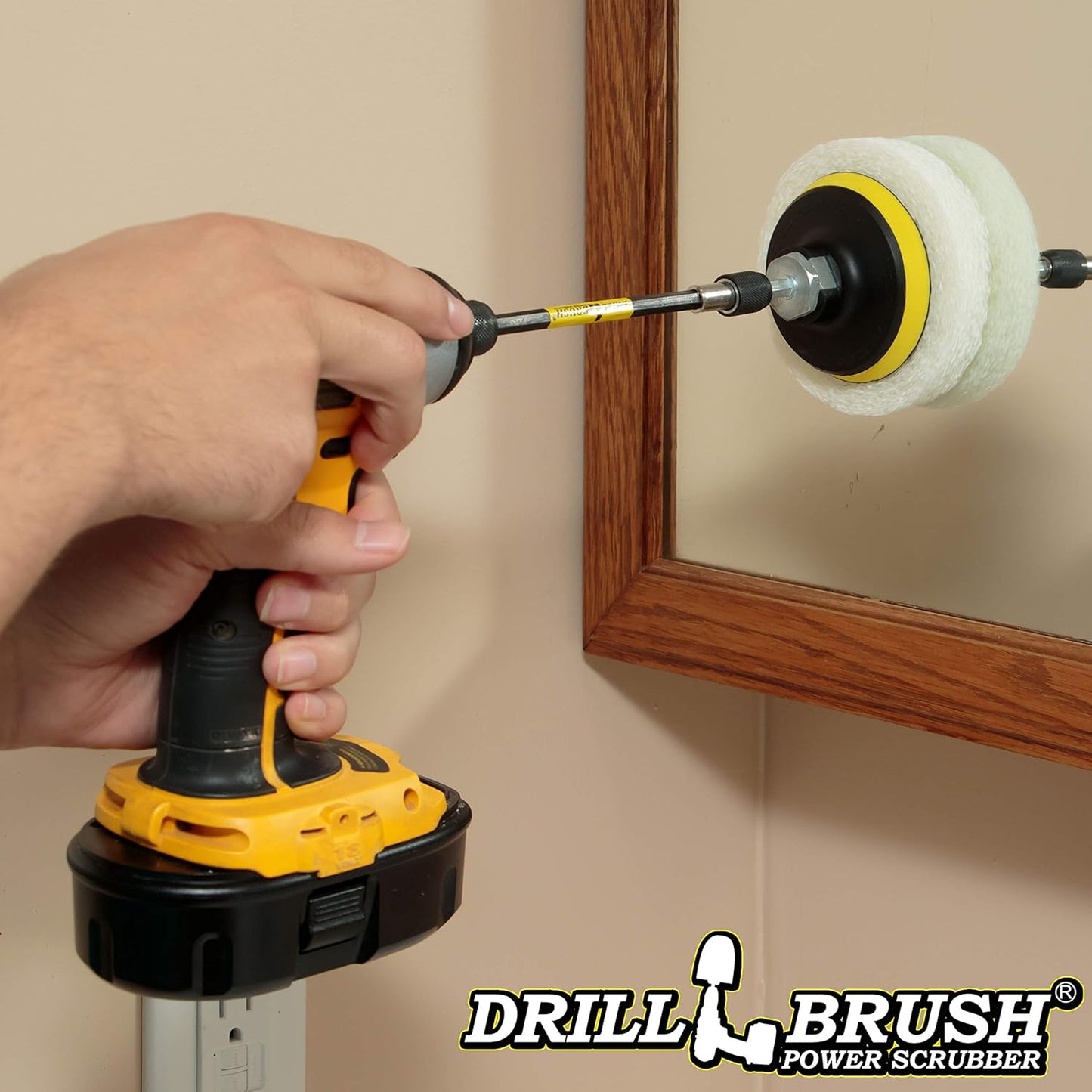 Drill Scrubber - Drill Brush Power Scrubber Pads - Bathroom - Drill Pad Attachments - Cleaning Pads - Shower Door - Baseboard - Bathroom Sink - Shower Cleaner - Flooring - Hard Water Stain Remover