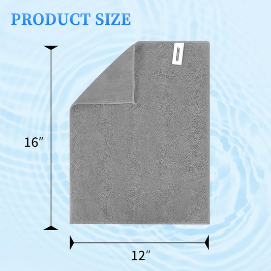 FIXSMITH Microfiber Cleaning Cloth - Pack of 8, Size: 12 x 16 in, Multi-Functional Cleaning Towels, Highly Absorbent Cleaning Rags, Lint-Free, Streak-Free Cleaning Cloths for Car Kitchen Home