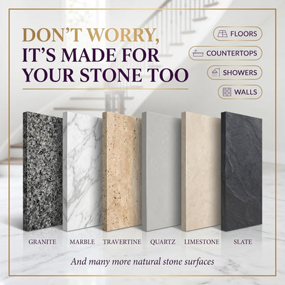 Beyond Stone Cleaner, Made to Protect Marble, Granite & Natural Stone, pH Neutral & Sealer-Safe Tile Cleaner for Floors, Showers, Countertops, Travertine, Limestone & Slate, 1 Gallon