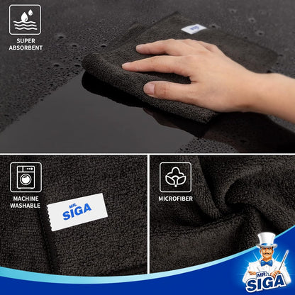 MR.SIGA Microfiber Cleaning Cloth,Pack of 12,Size:12.6" x 12.6"